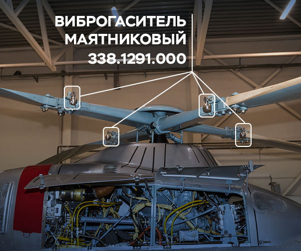 VGU - Установка виброгасителя маятникового на вертолете АНСАТ