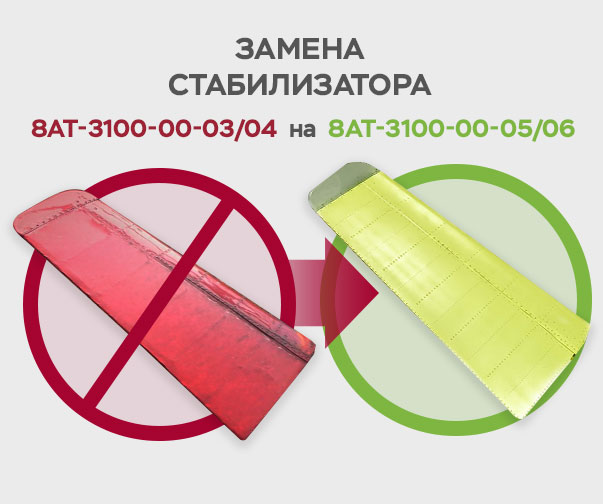 Horizontal_tail - Замена стабилизатора 8АТ-3100-00-03/04 на стабилизатор 8АТ-3100-00-05/06