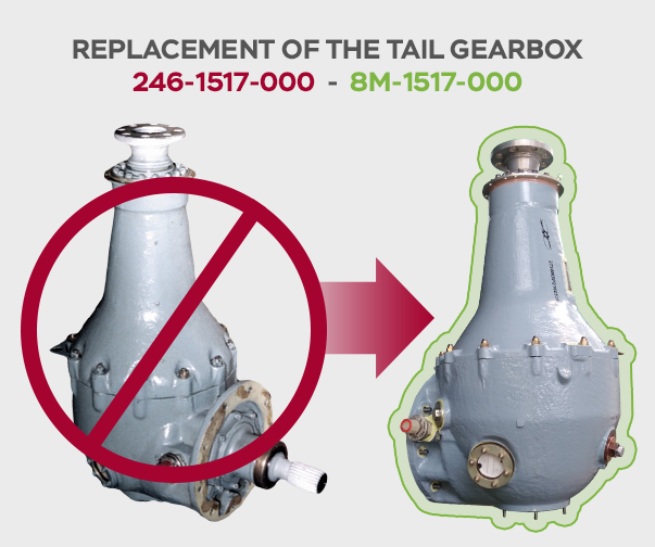 Transmission - Replacement of the transmission gears on helicopters of Mi-8 MTV/Mi-8AMT type and their modifications