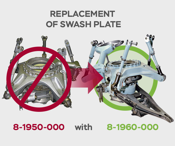 AP_8-1960-000 - Replacement of swash plate (SP) 8-1950-000 with 8-1960-000